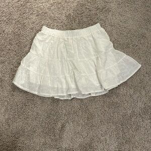 Lelis white eyelet skirt Sz L
